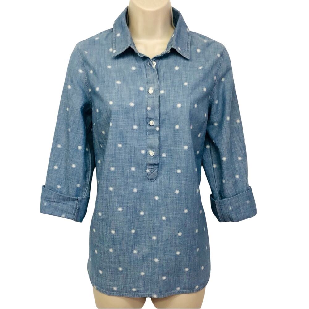 Tommy Hilfiger Chambray Popover Top